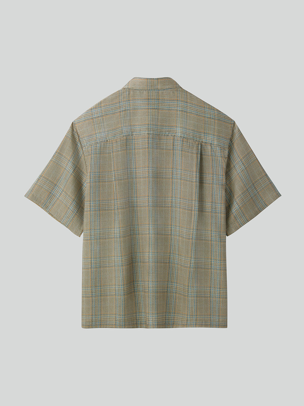 '70s Vintage Check Shirt (Beige Khaki)