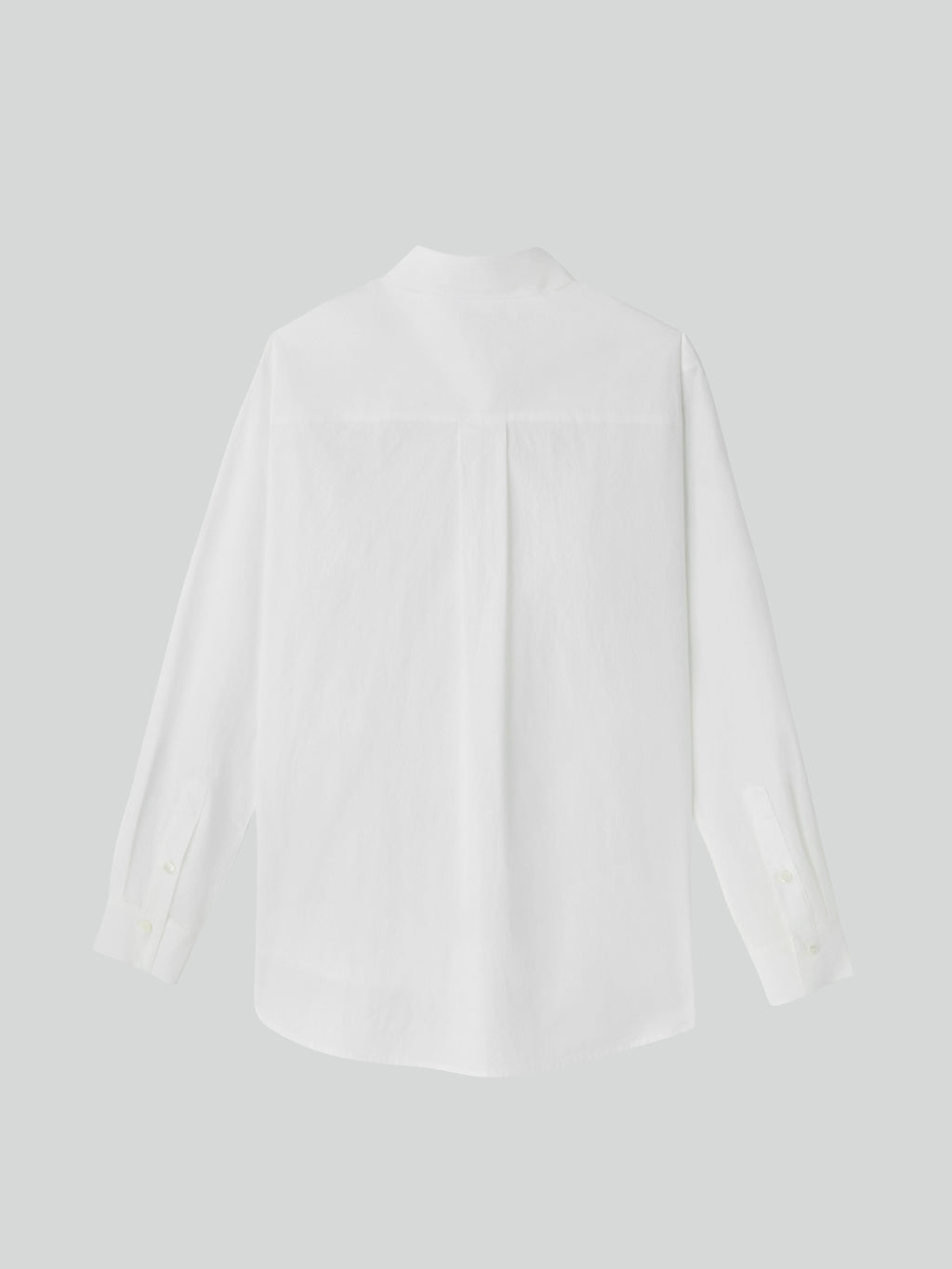 Detachable Scarf Cotton Shirt (Off White)