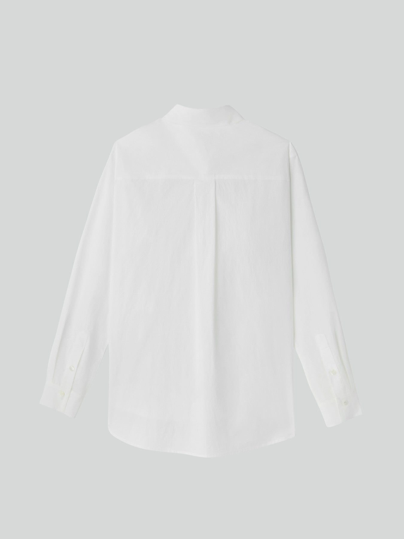 Detachable Scarf Cotton Shirt (Off White)