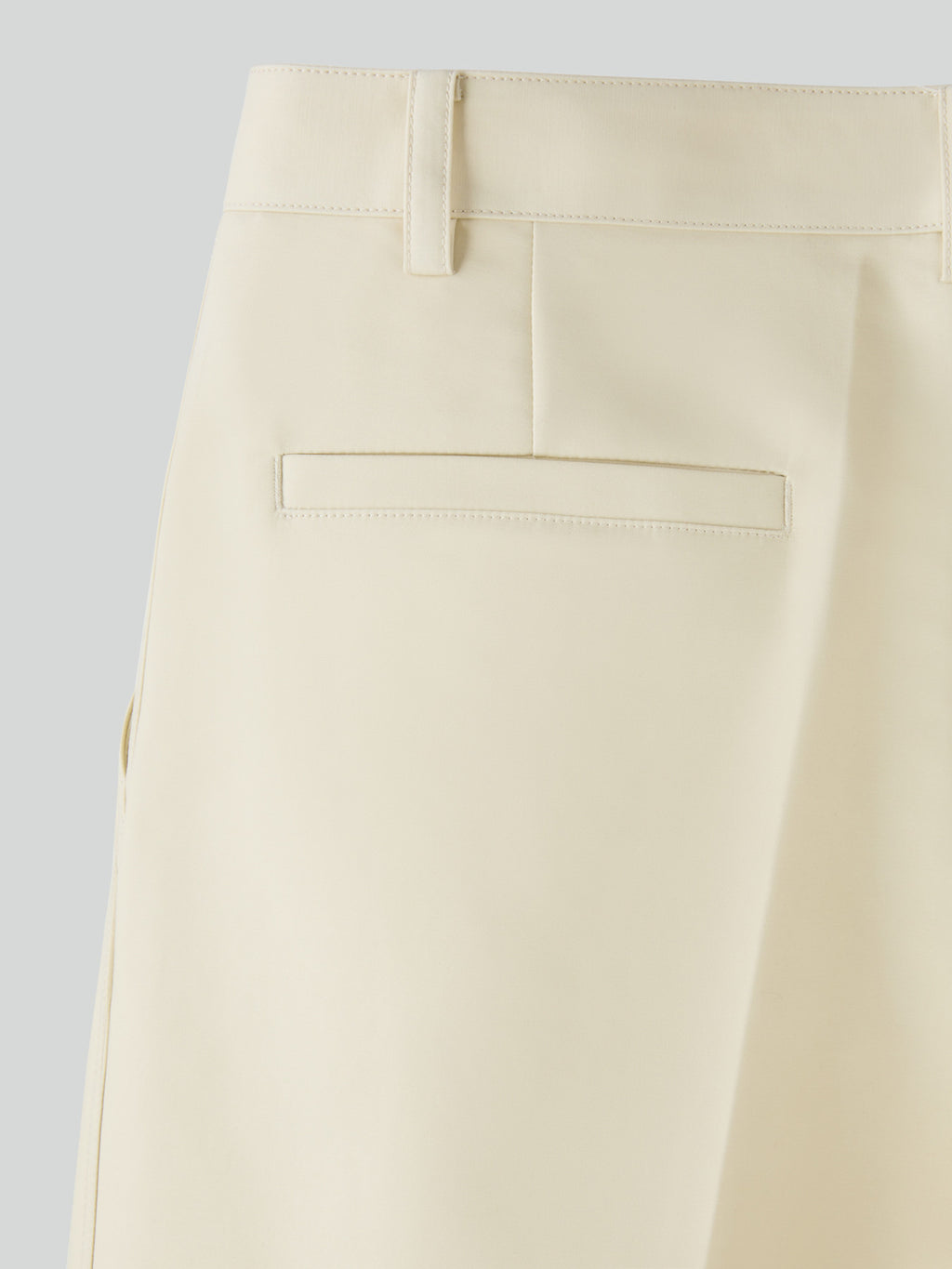 Button Fly Crop Pants (Butter Beige)