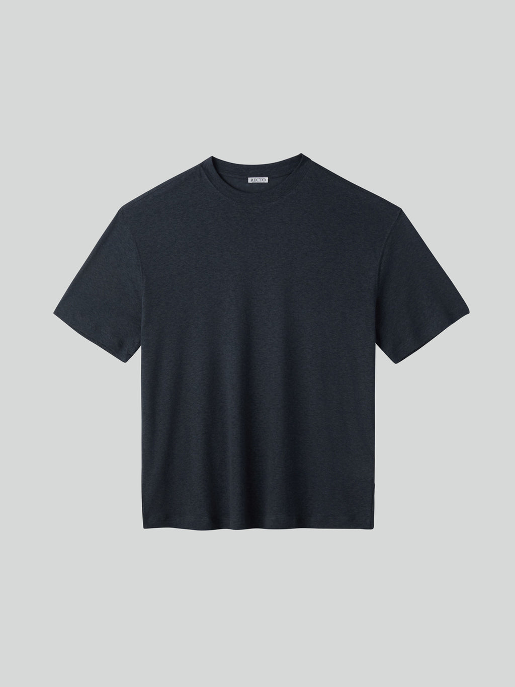 Linen Blend Loose Fit T-Shirt (Indigo Navy)