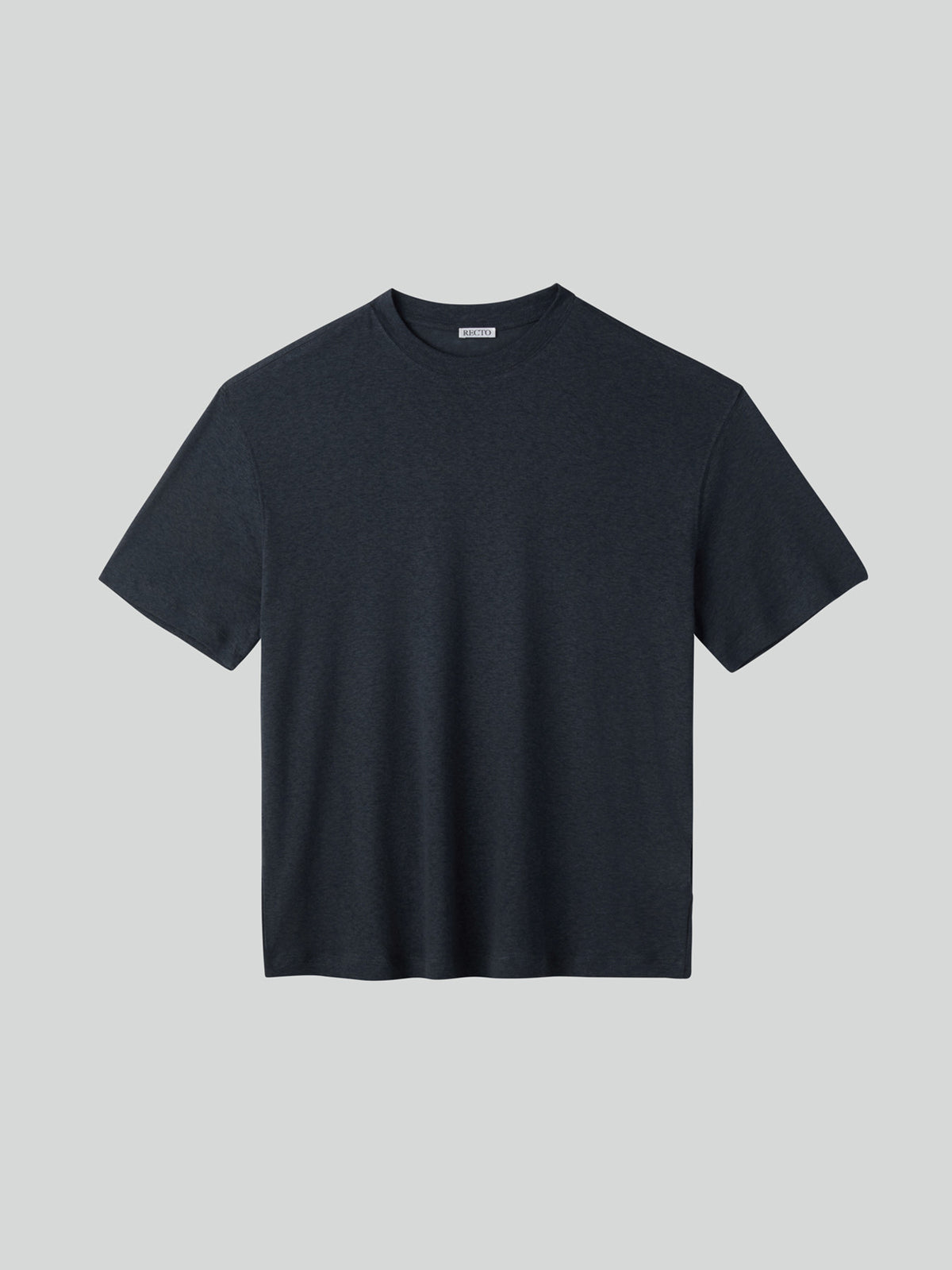 Linen Blend Loose Fit T-Shirt (Indigo Navy)