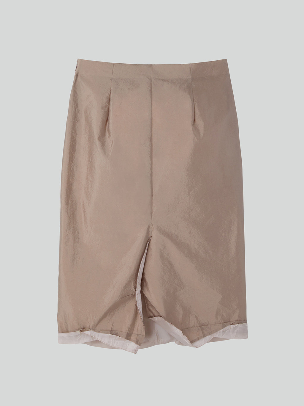 Layered Detail Midi Skirt (Sepia Beige)