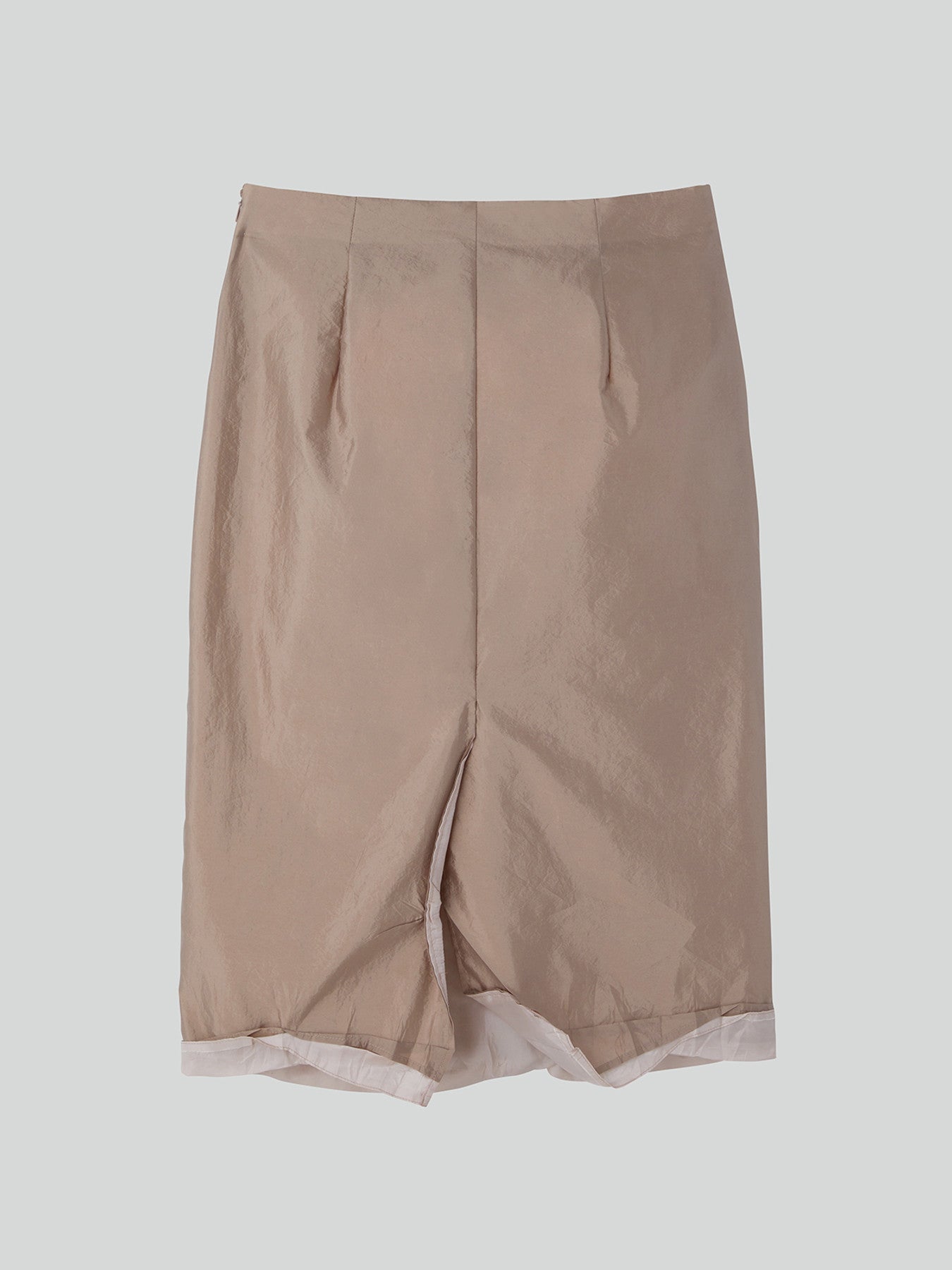 Layered Detail Midi Skirt (Sepia Beige)