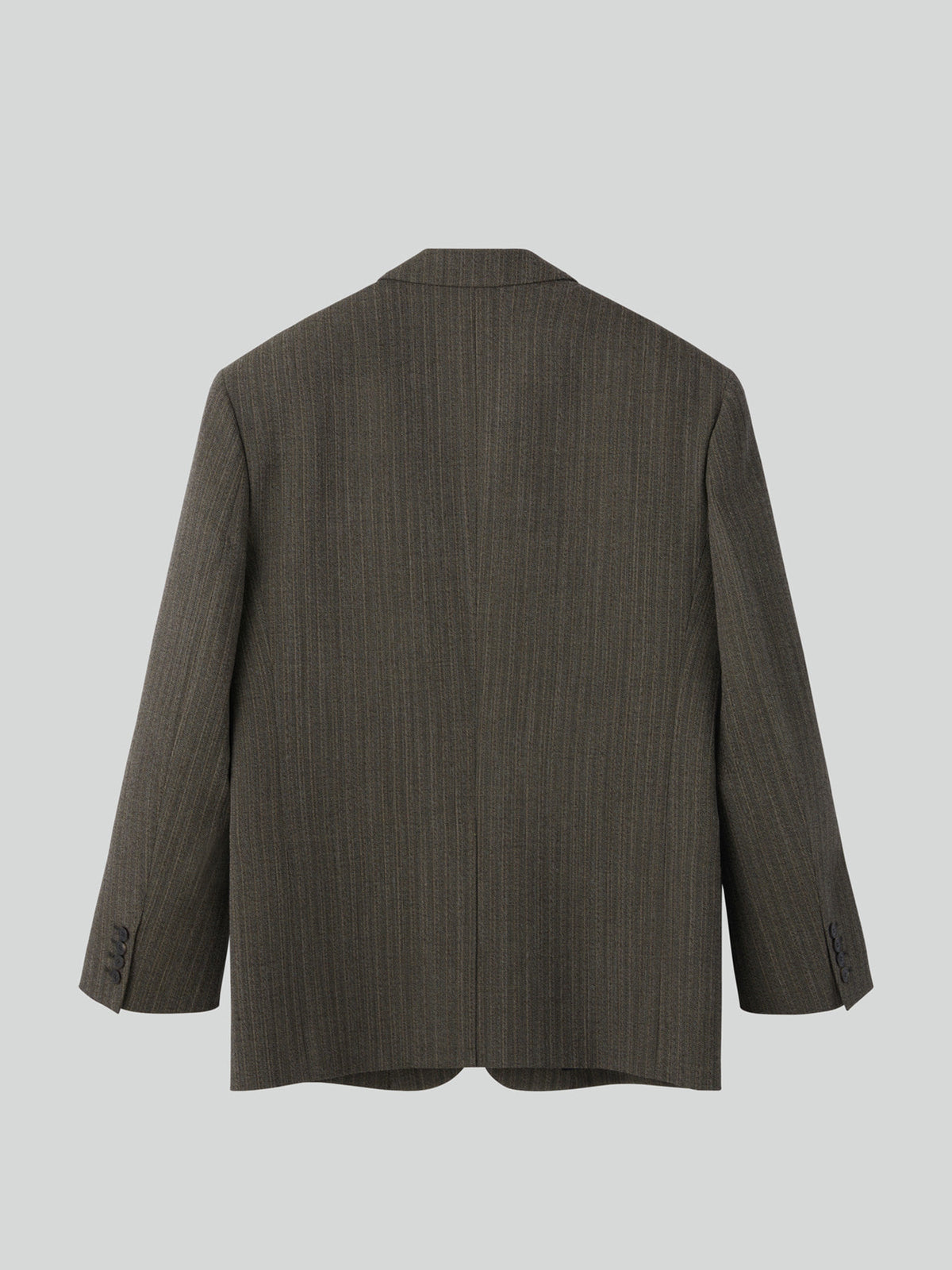Broken Harringbone Suit Jacket (Dark Khaki)