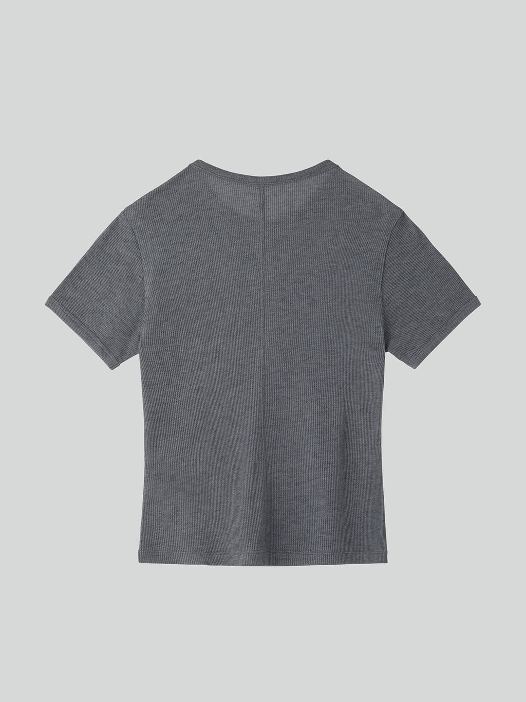 Cashmere Blend Fitted T-Shirt (Melange Grey)
