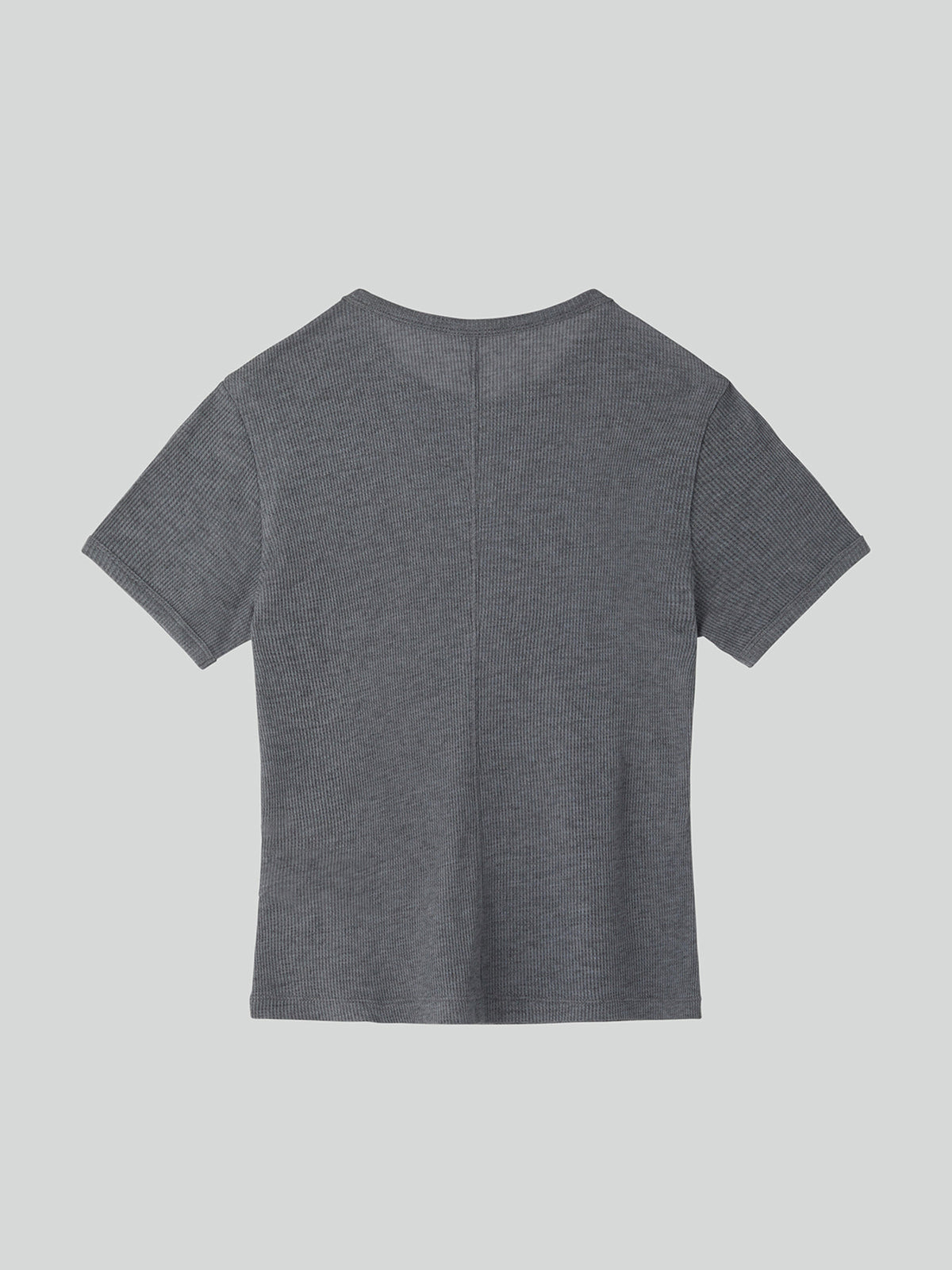 Cashmere Blend Fitted T-Shirt (Melange Grey)