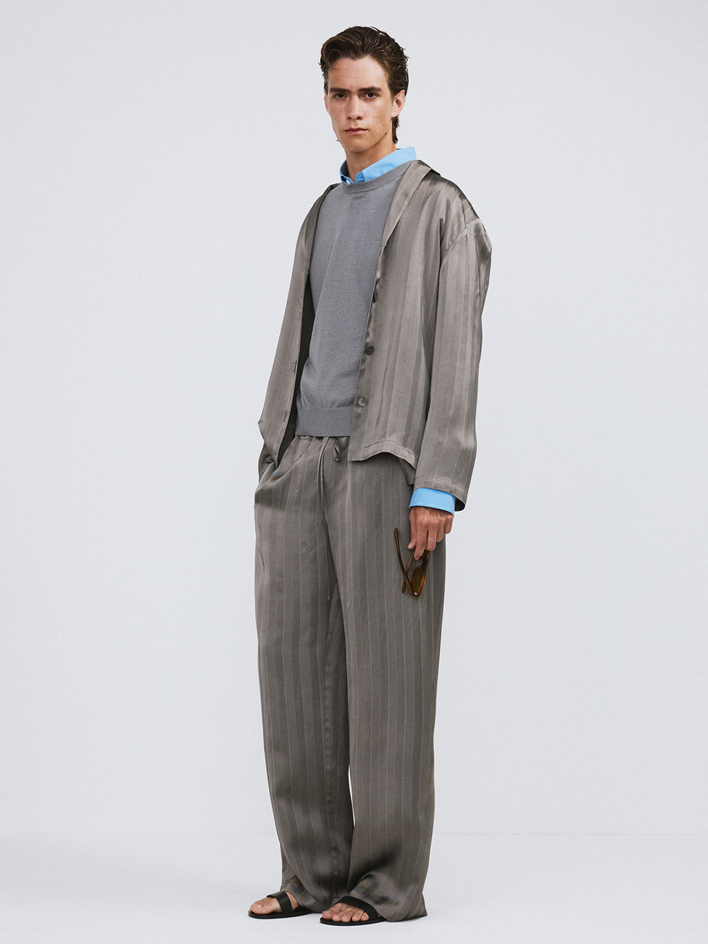 Silky Lounge Shirt (Midnight Grey)
