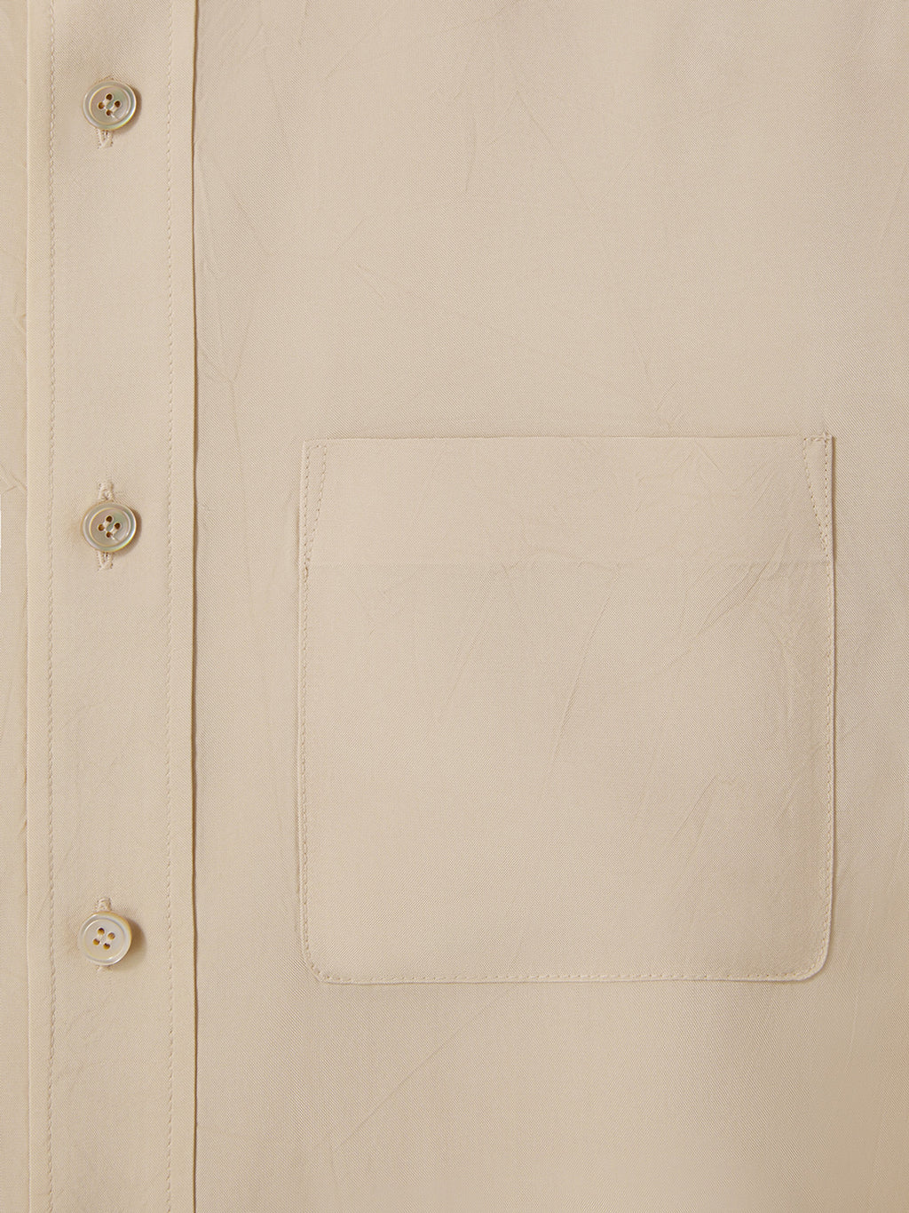 Wrinkled Fluid Shirt (Butter Beige)