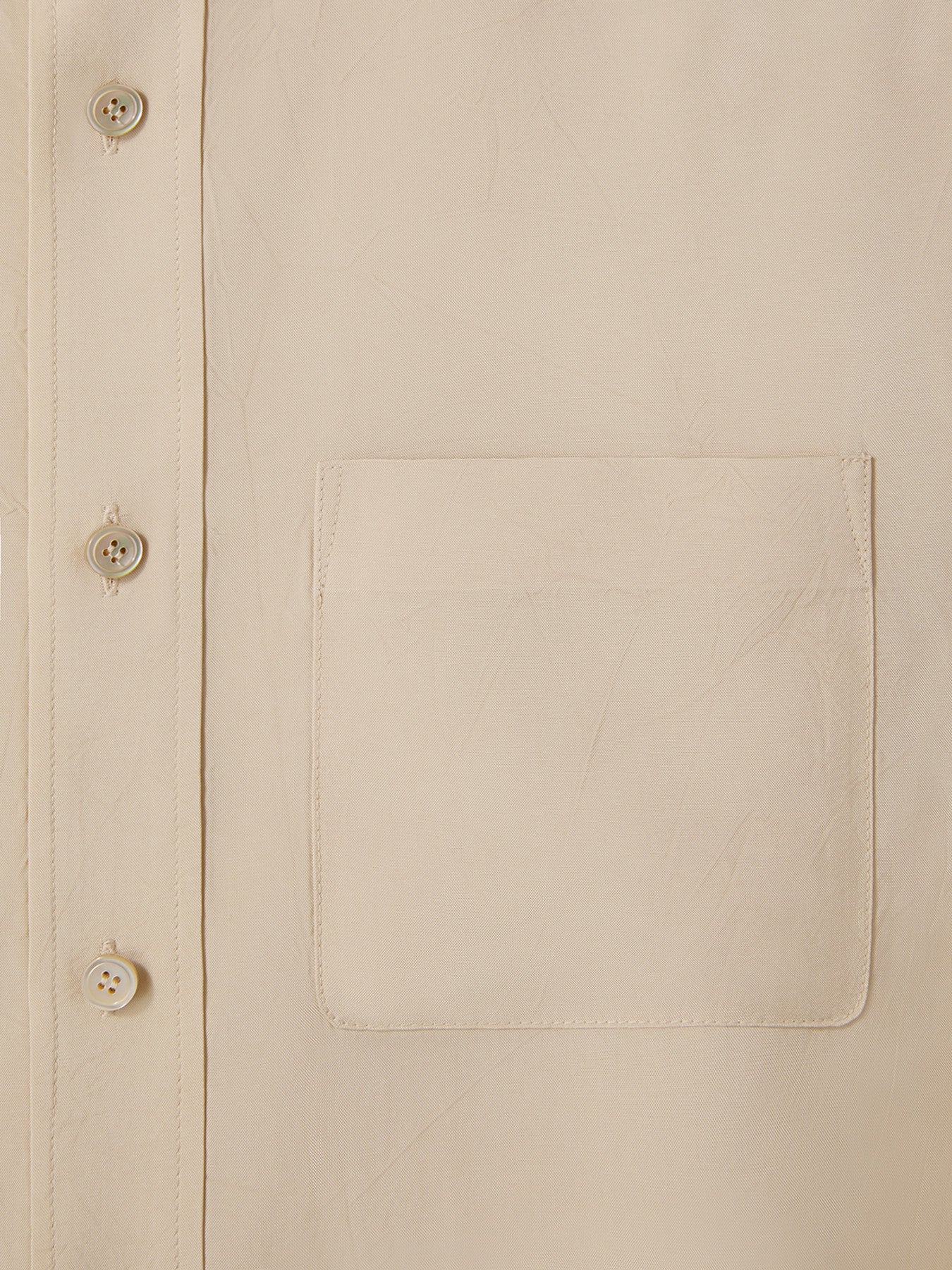 Wrinkled Fluid Shirt (Butter Beige)