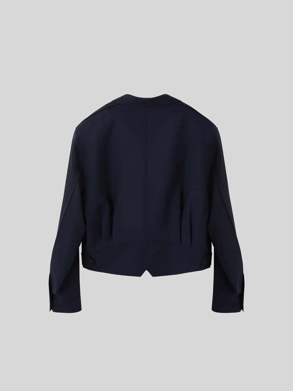 Double Breasted Short Jumper (Dark Navy)