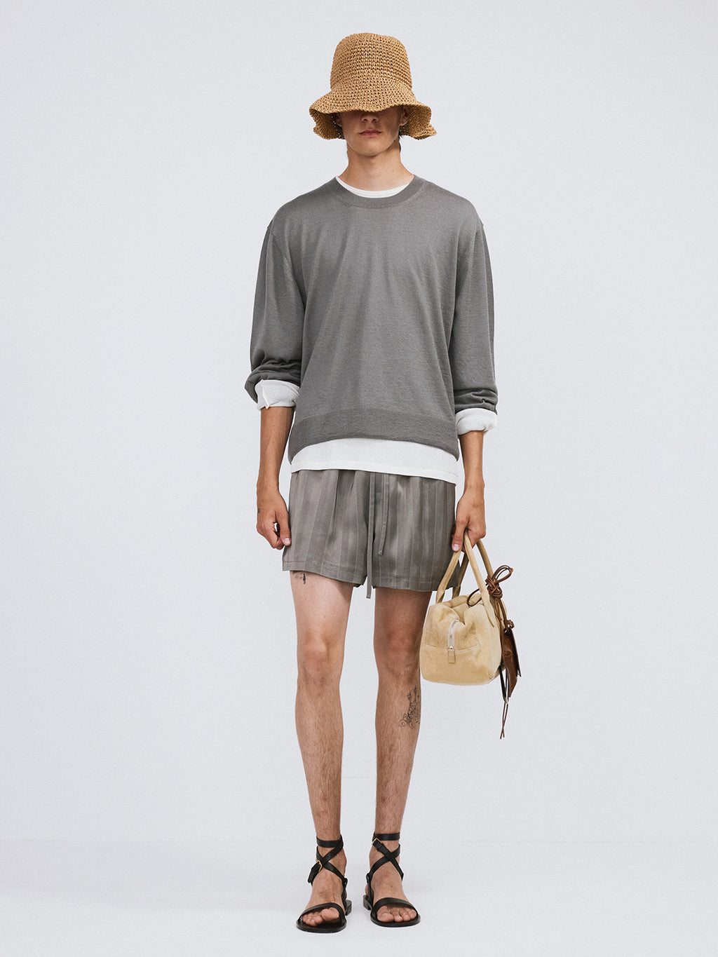 Silky Lounge Shorts (Midnight Grey)