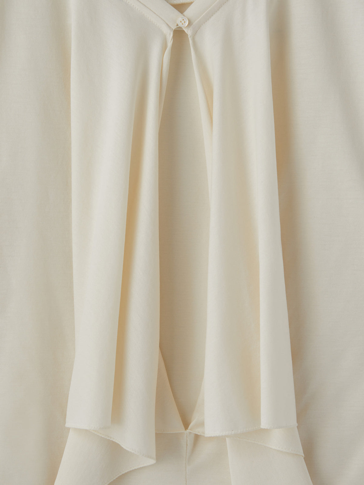 Open Back Silk Blend Scarf Top (Cream)