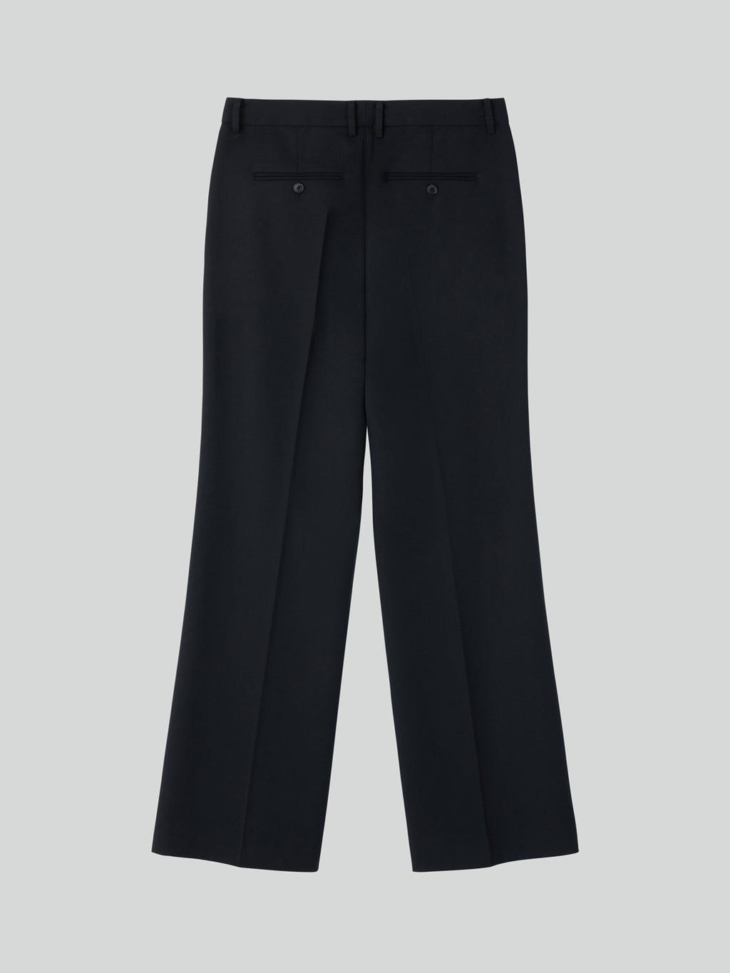 Virgin Wool Flare Fit Pants (Black)