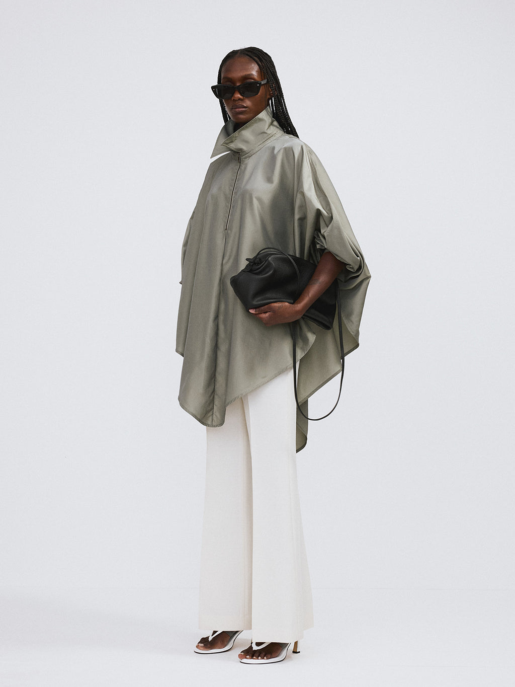 Oversized Cape Jumper (Light Khaki)