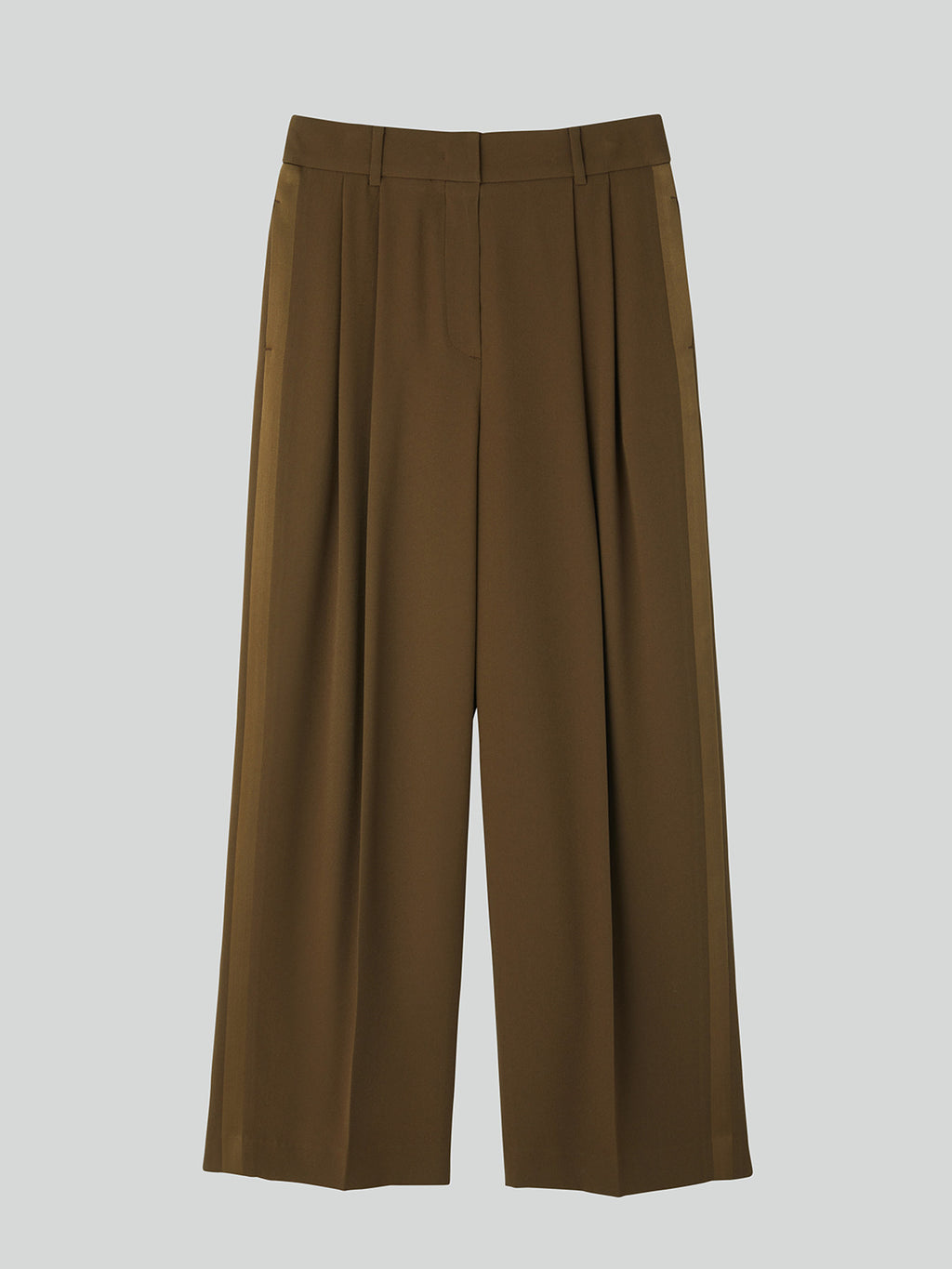 Tuxedo Detail Fluid Suit Pants (Ochre)
