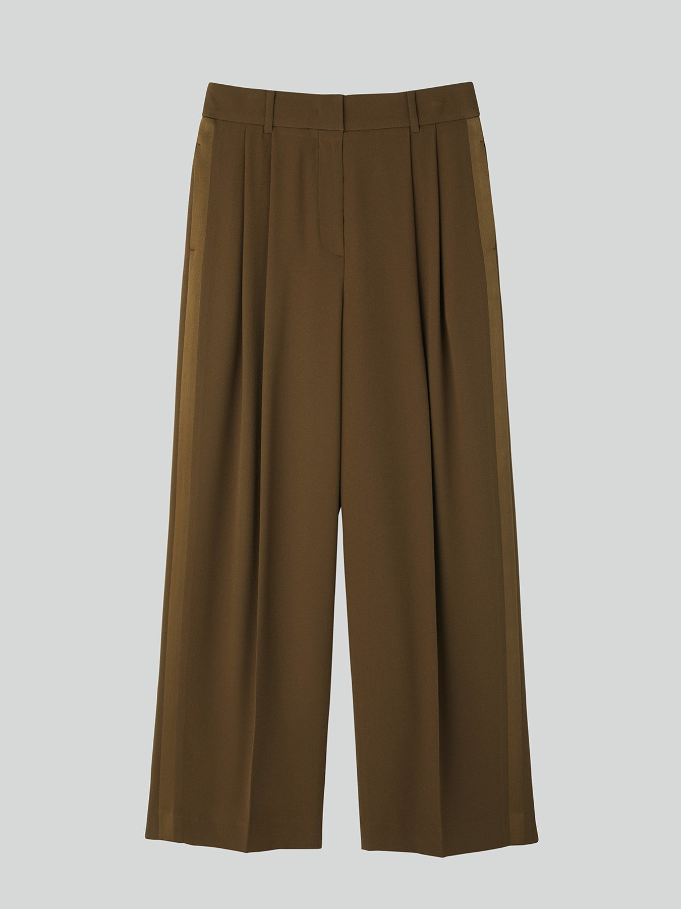 Tuxedo Detail Fluid Suit Pants (Ochre)