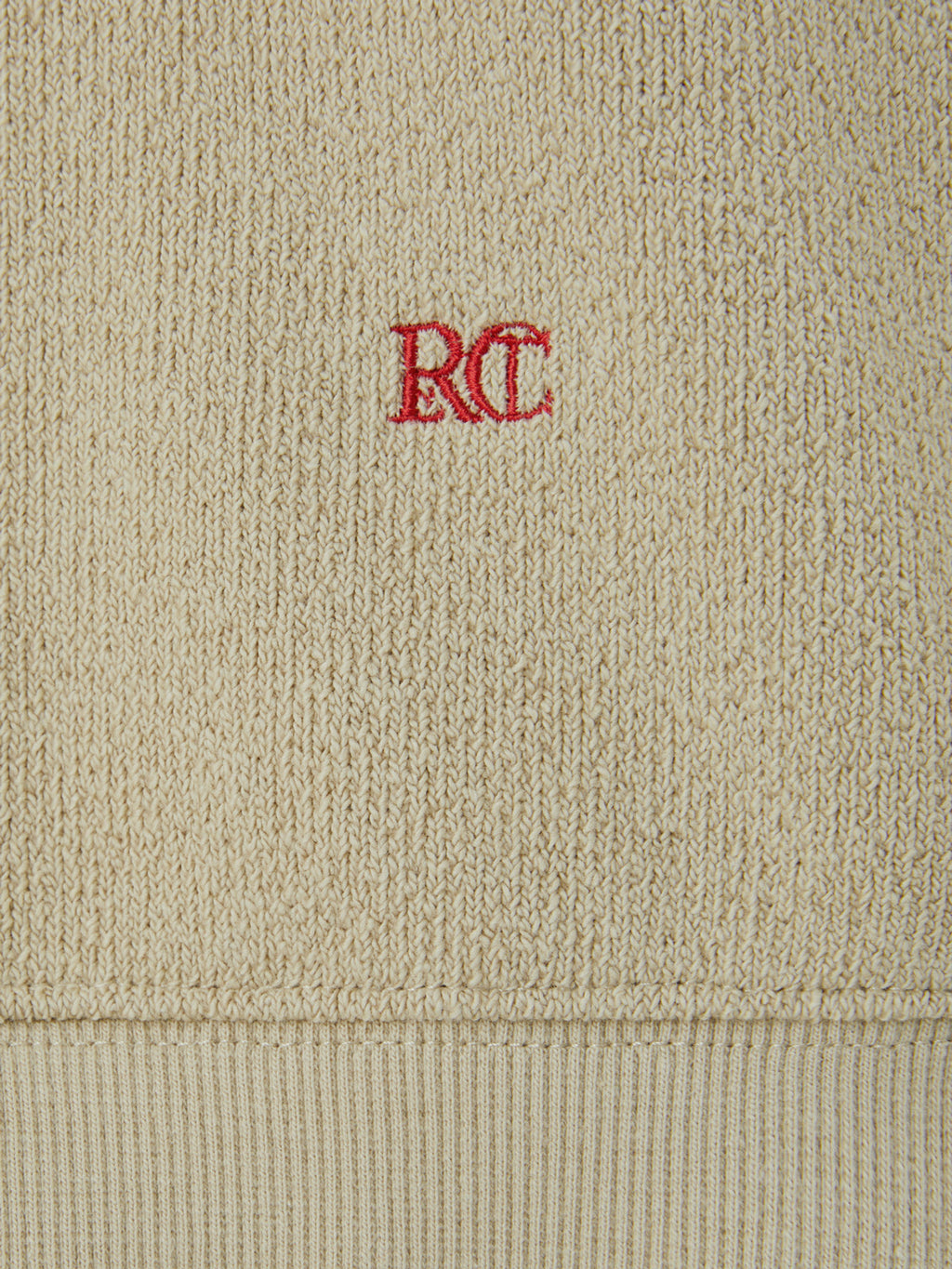 RC Logo Half-Zip Sweatshirt (Beige)