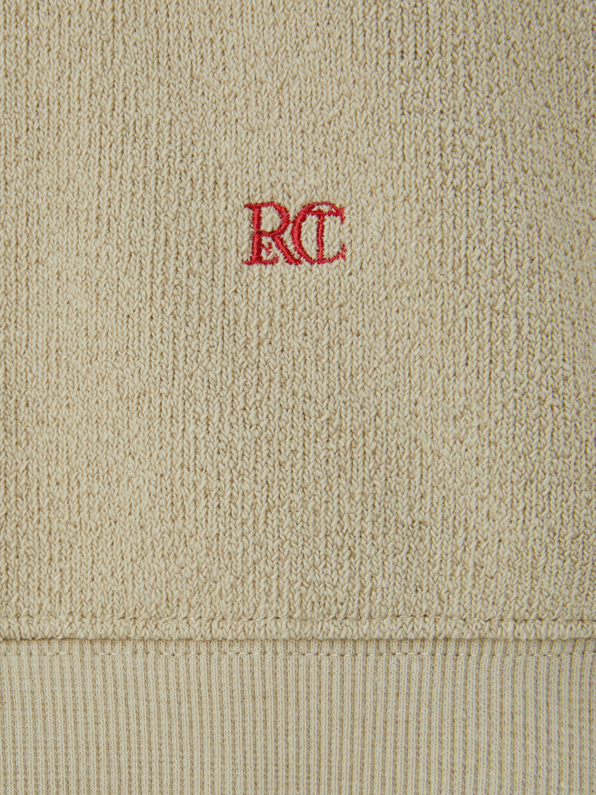 RC Logo Half-Zip Sweatshirt (Beige)