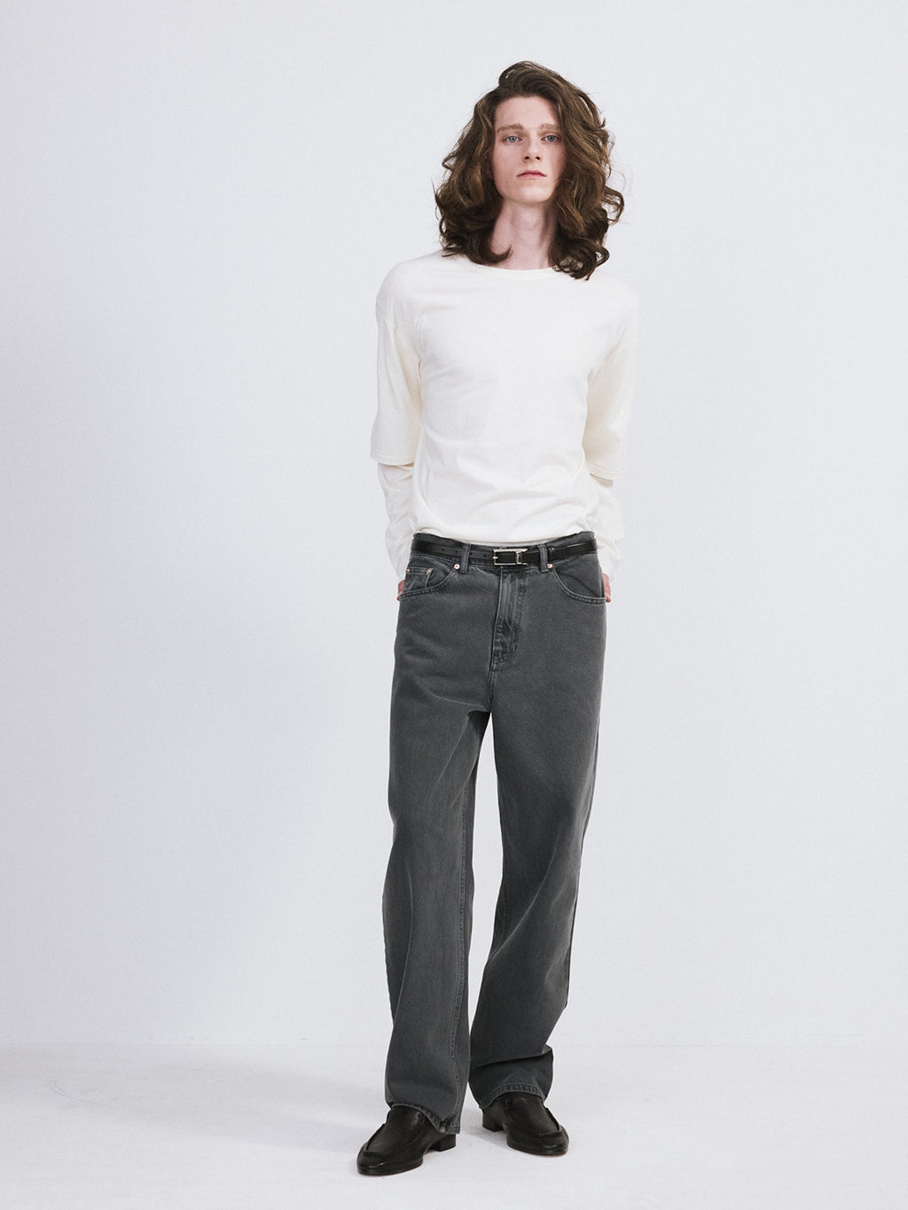 Regular Fit Denim Pants Men (Dark Grey)