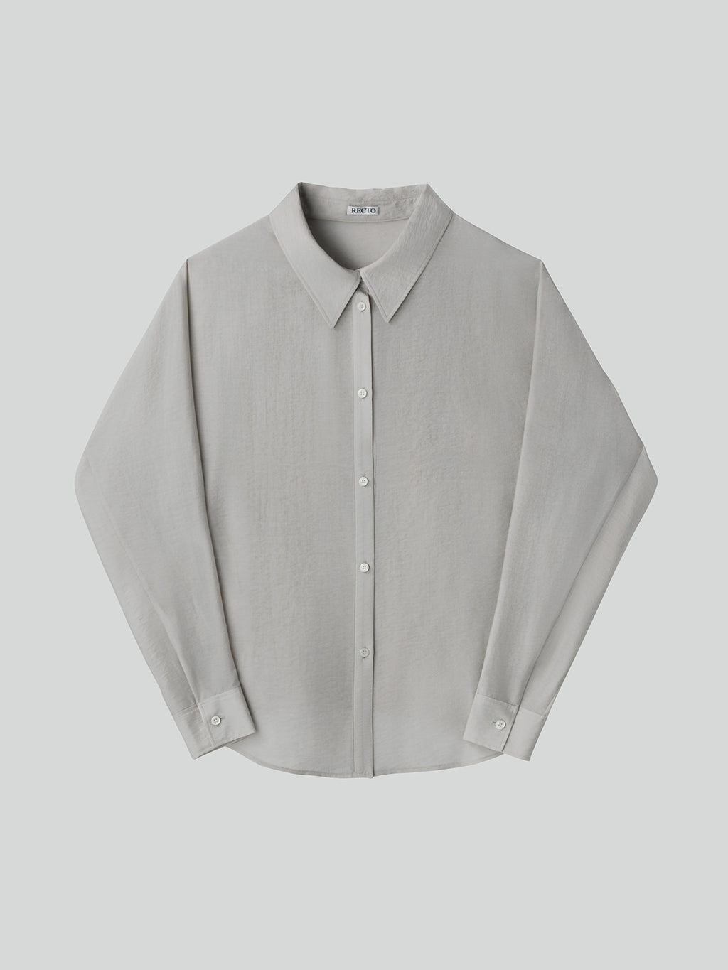 Silk Blend Volume Shirt (Light Taupe)