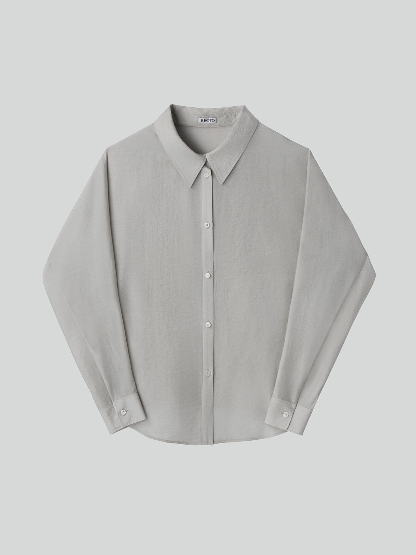 Silk Blend Volume Shirt (Light Taupe)