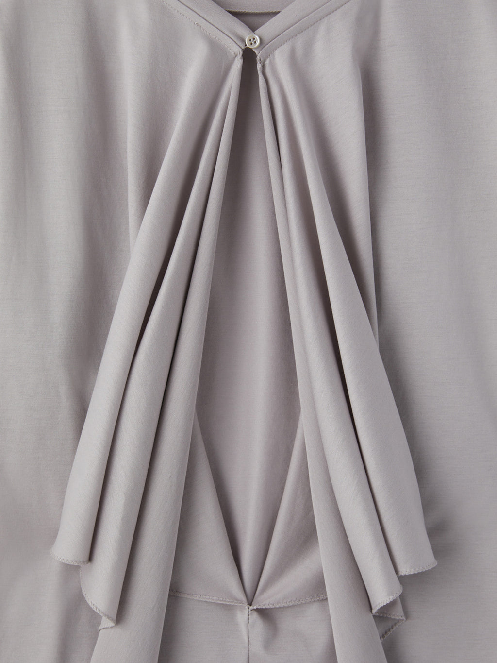 Open Back Silk Blend Scarf Top (Sepia Grey)