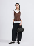 Sheer Jersey Tank Top (Red Brown)