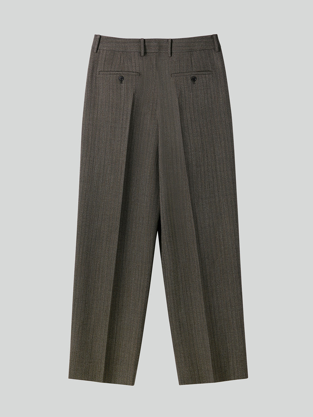 Broken Harringbone Suit Pants (Dark Khaki)
