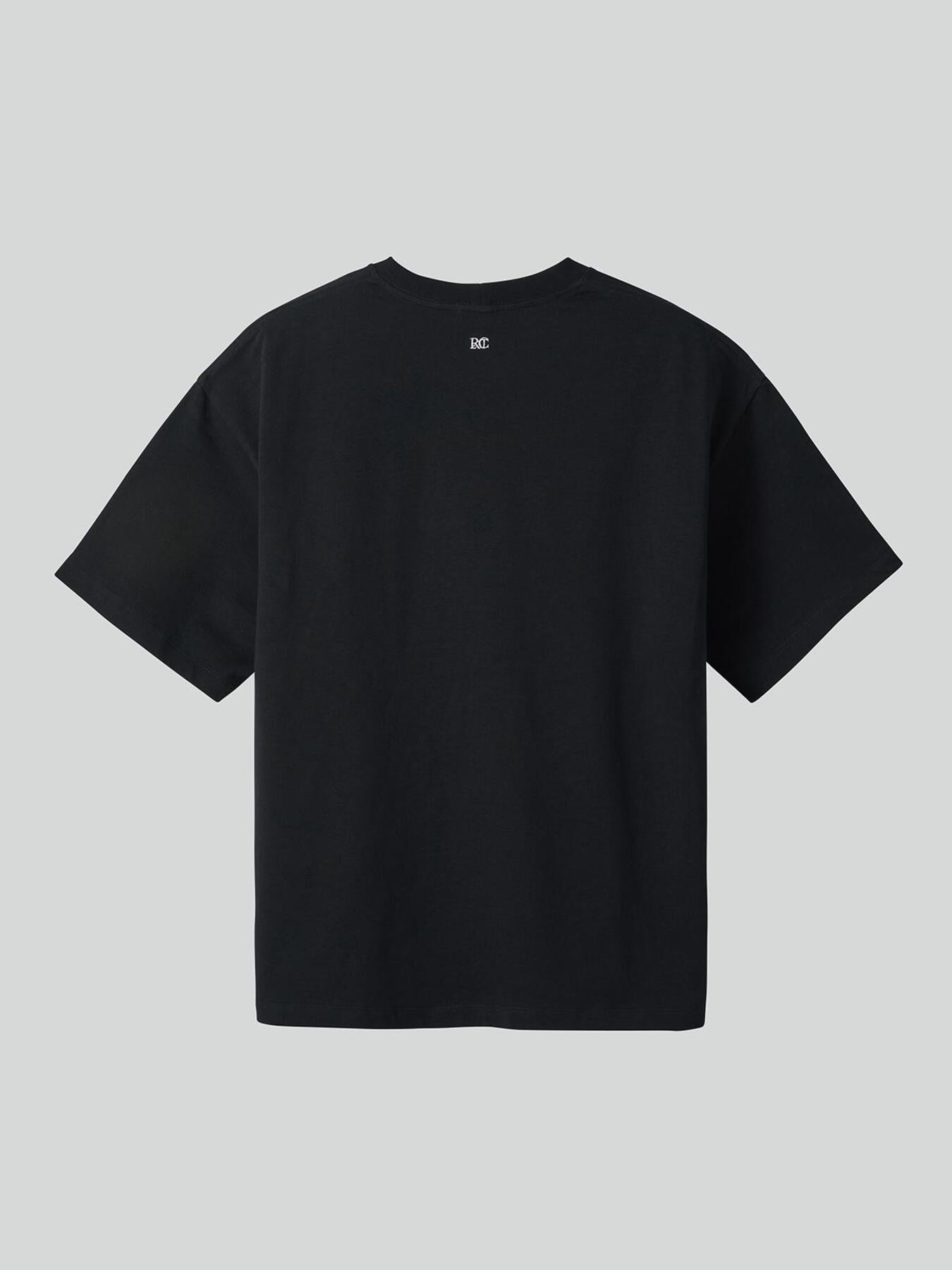 Round Neck Cotton T-Shirt (Black)