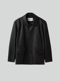 Vintage Leather Chore Jacket (Black)