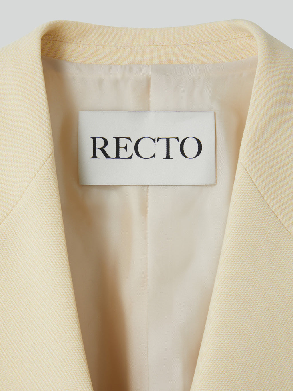 Oversized Structured Wool Jacket (Butter Beige)
