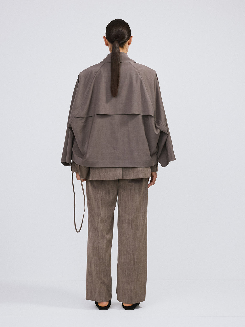 Wide Fit Suit Pants (Sepia)