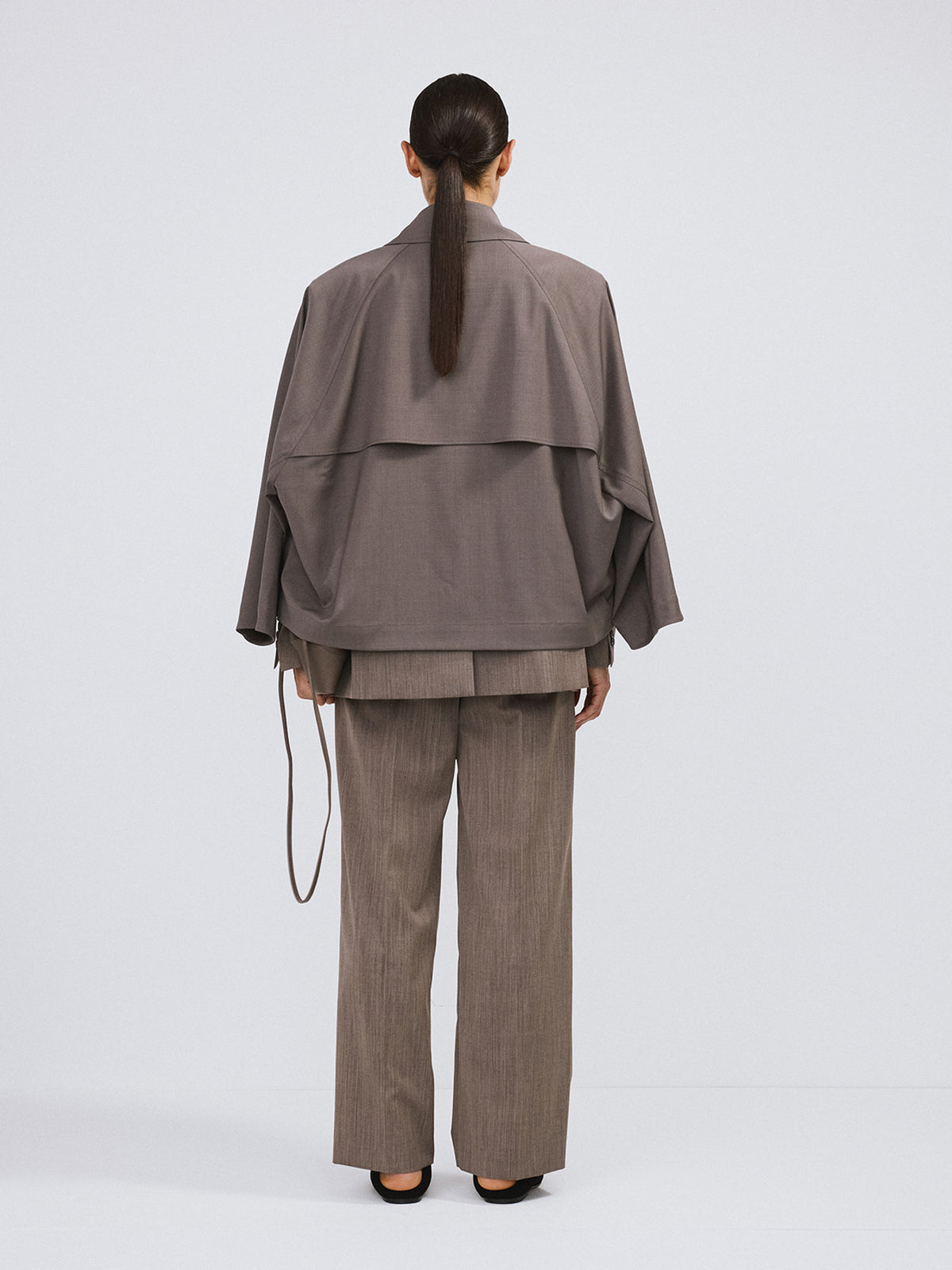 Wide Fit Suit Pants (Sepia)