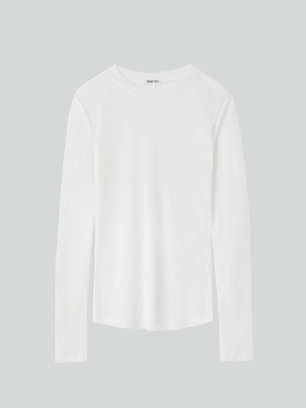 Sheer Jersey Long Sleeve Top (Off White)