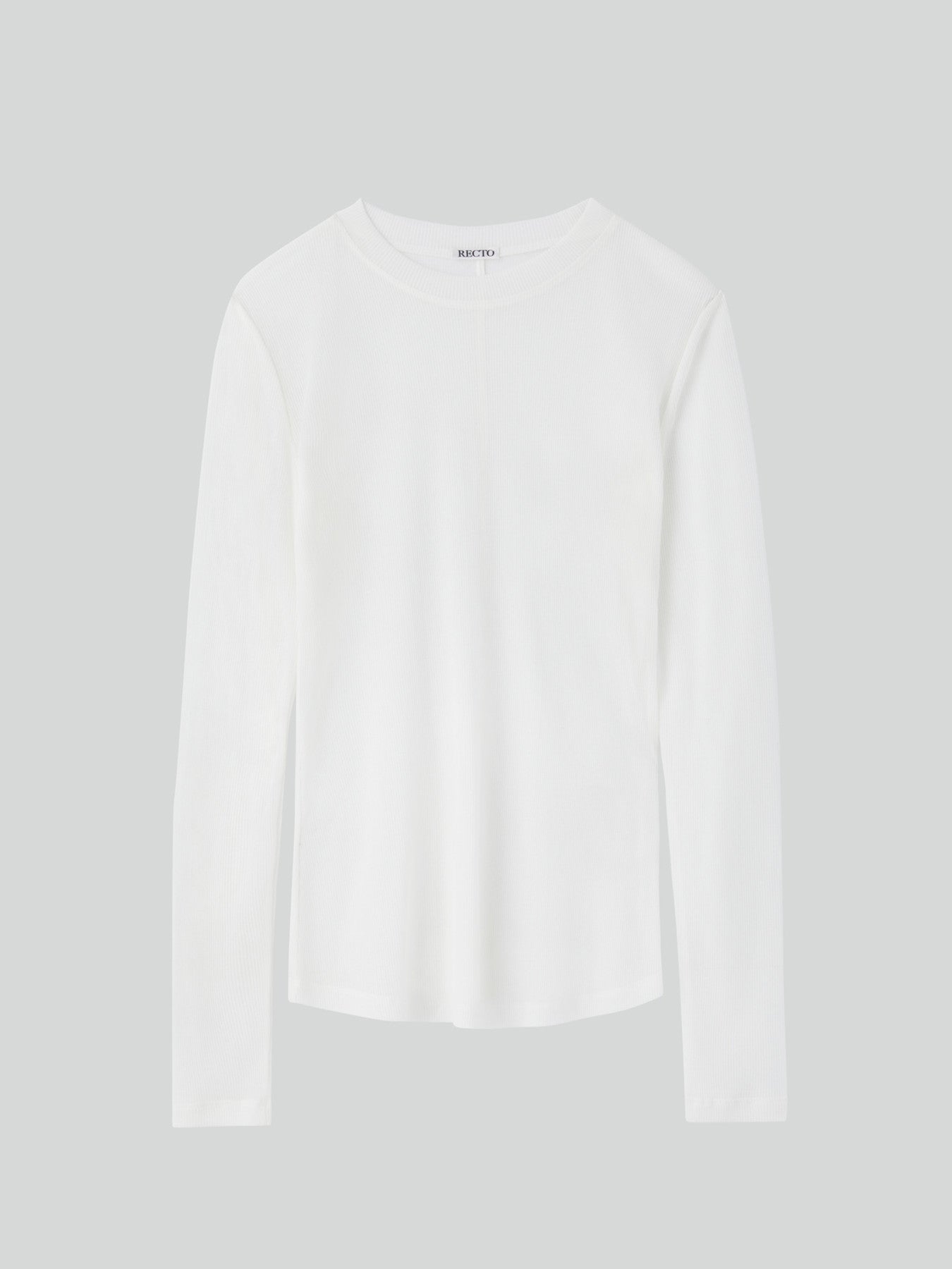 Sheer Jersey Long Sleeve Top (Off White)
