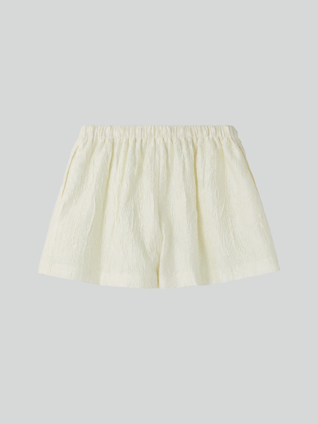 Wrinkled Lounge Shorts (Bean Ivory)