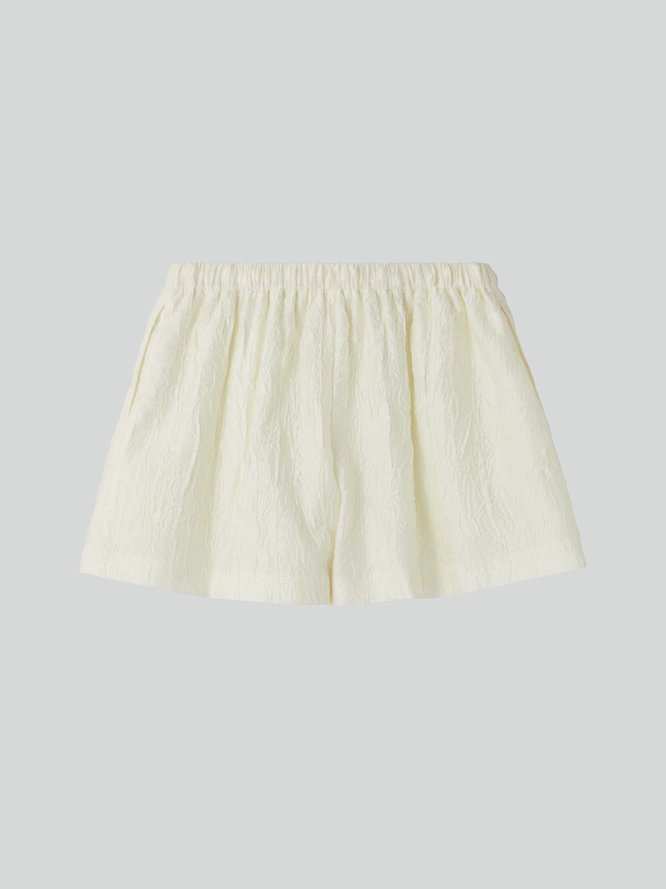 Wrinkled Lounge Shorts (Bean Ivory)