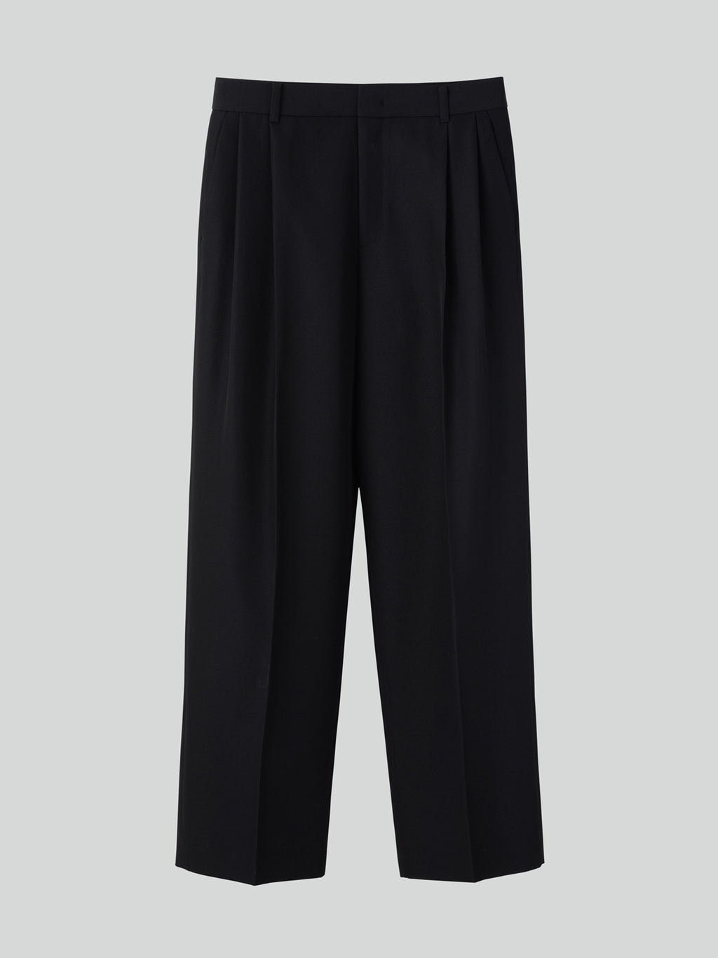 Double Pleated Suit Pants (Black)