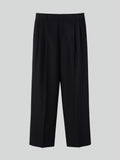 Double Pleated Suit Pants (Black)