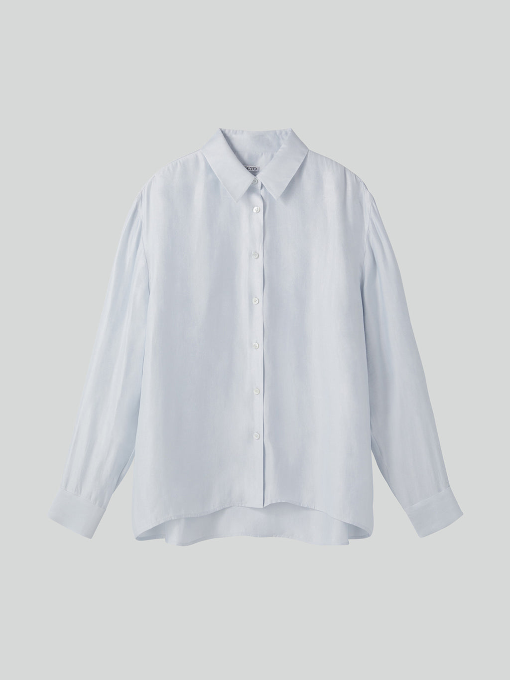 Oversized Sheer Shirt (White Grey)