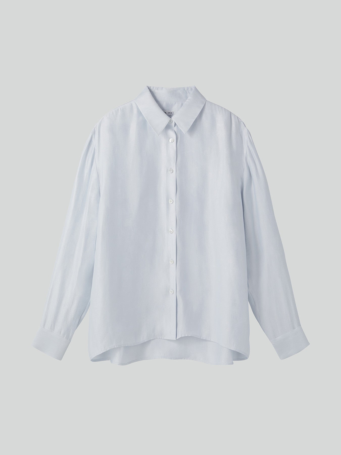 Oversized Sheer Shirt (White Grey)