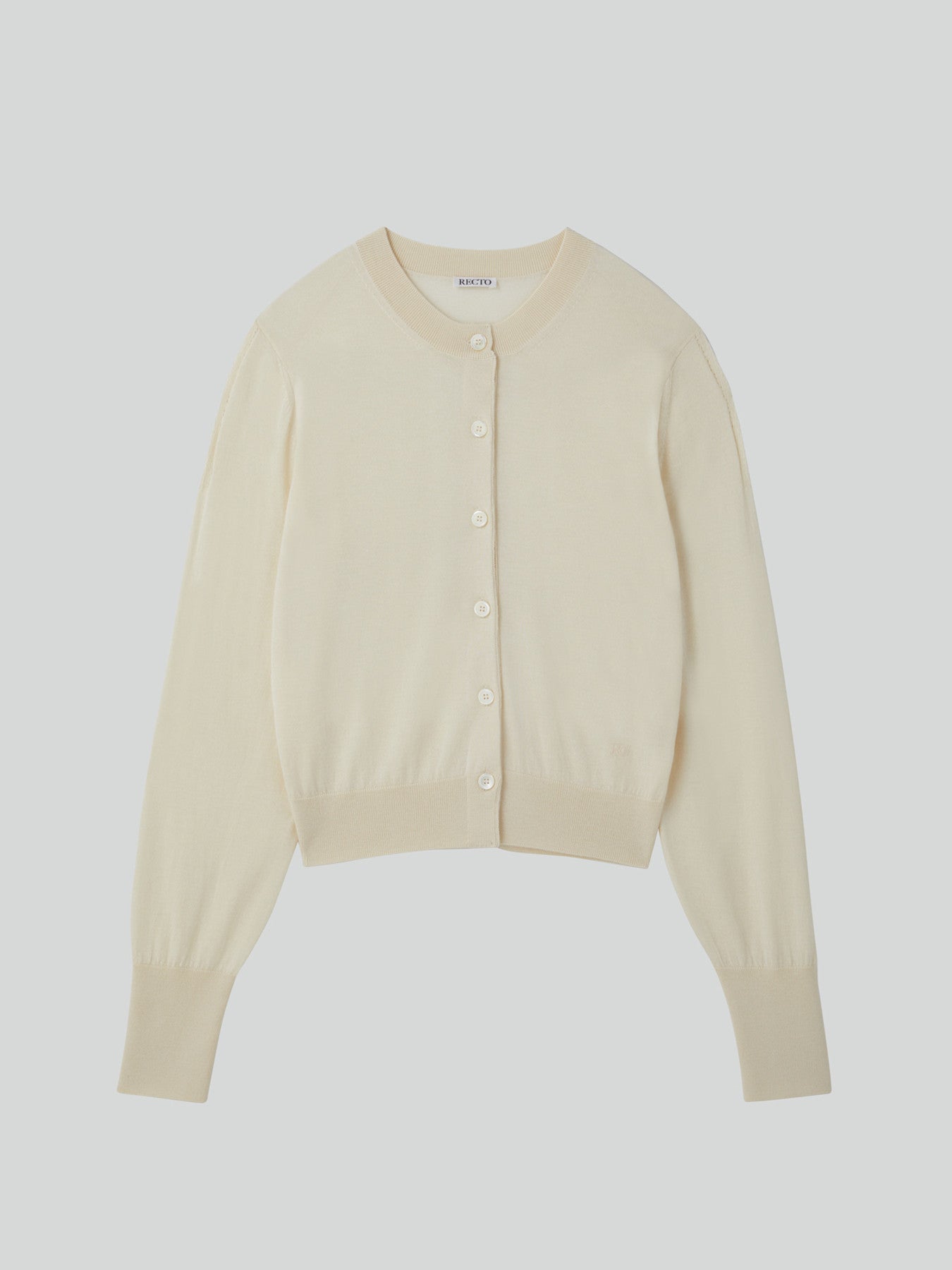 Silk-Cashmere Knit Cardigan (Cream)