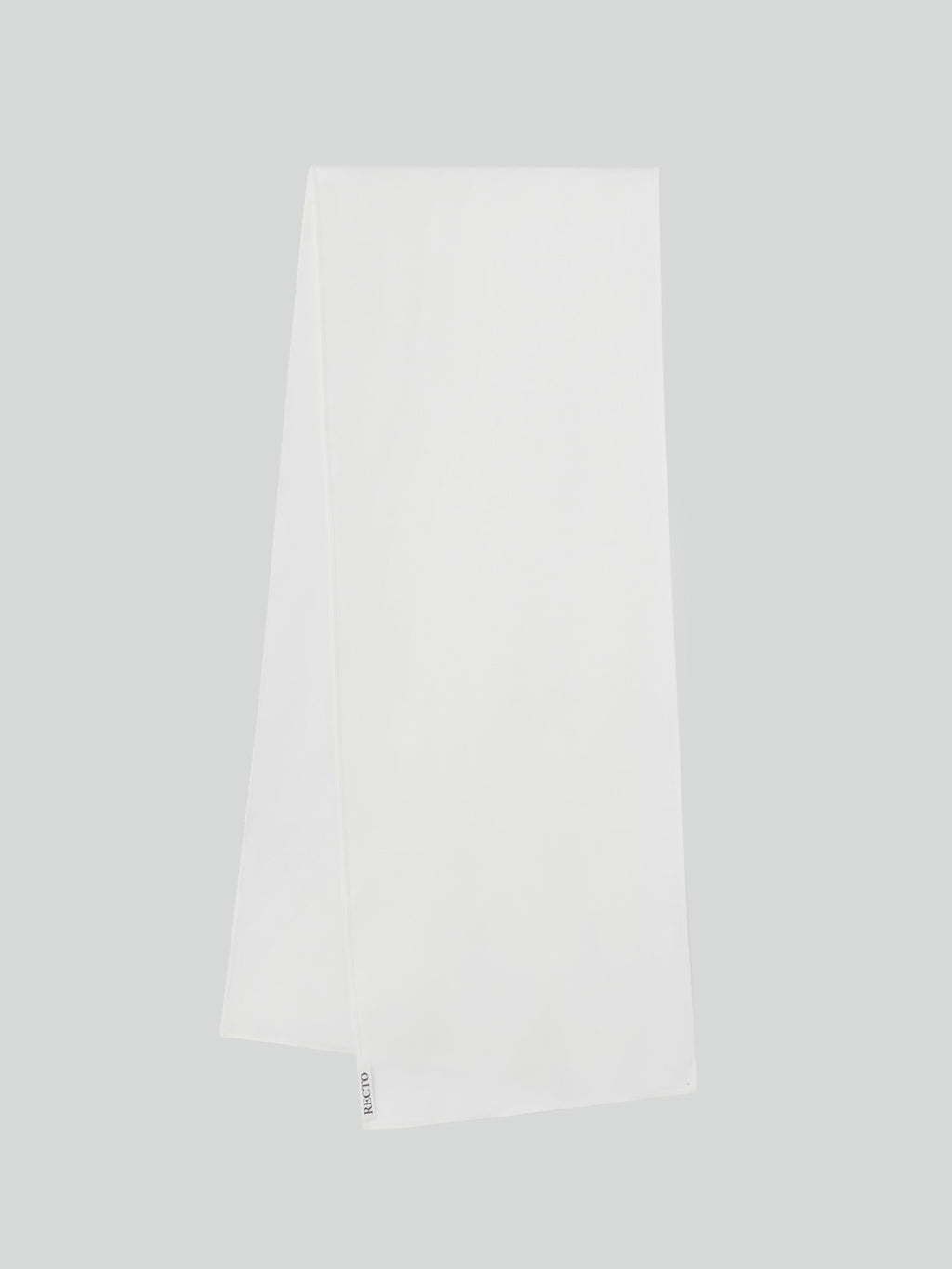 Fluid Silk Tie Scarf (Ivory)