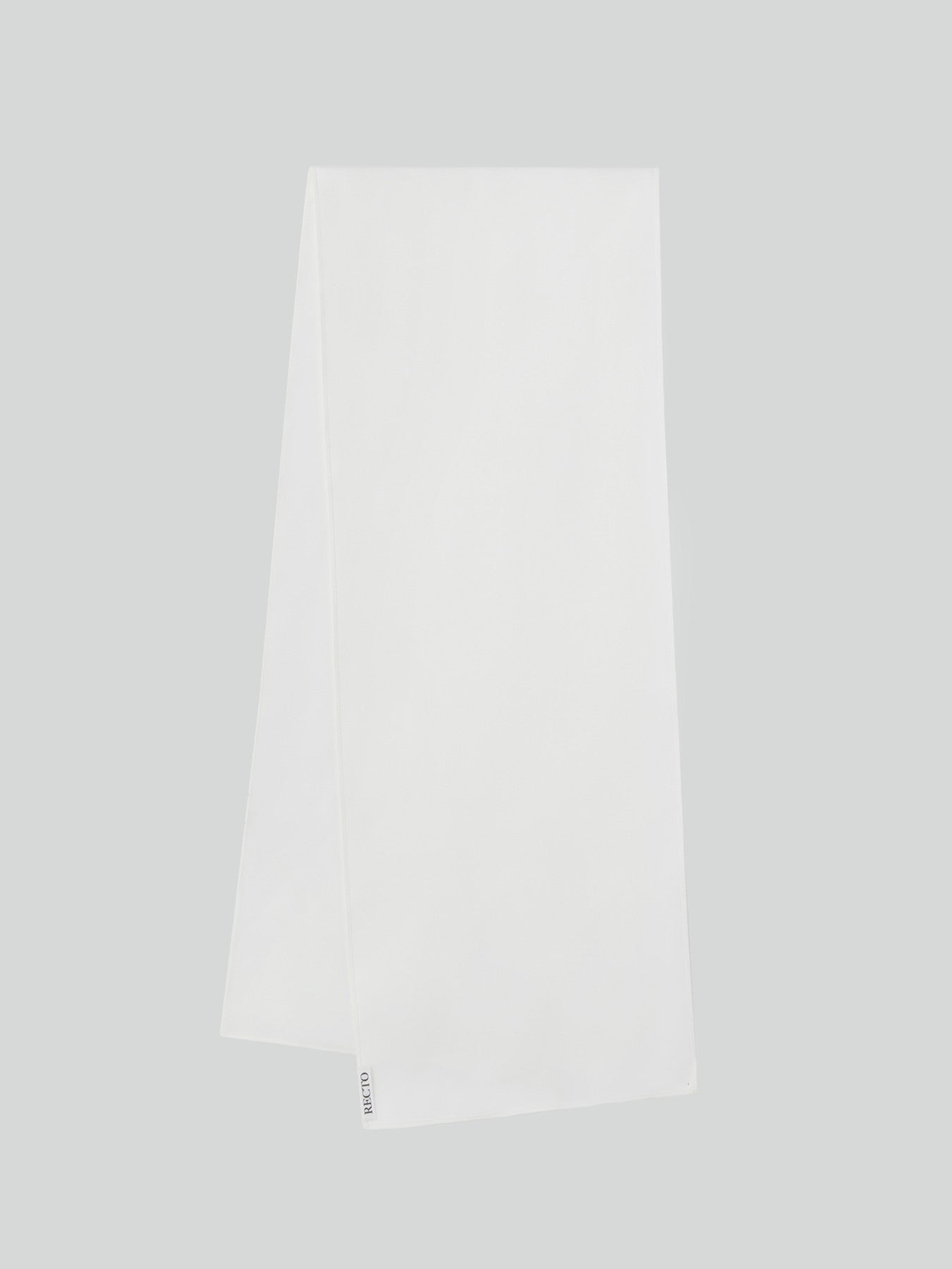 Fluid Silk Tie Scarf (Ivory)