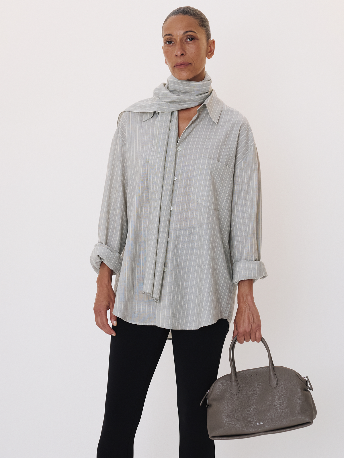 Cassel Stripe Shirt (Stone Grey)