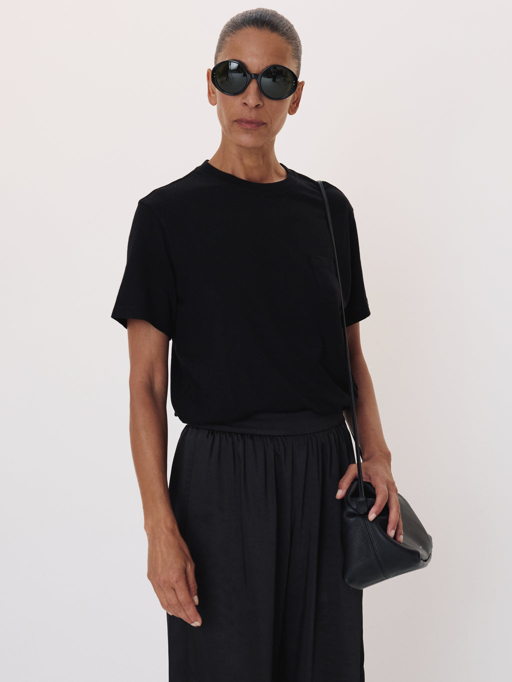 Wool Blend Pocket Top (Black)