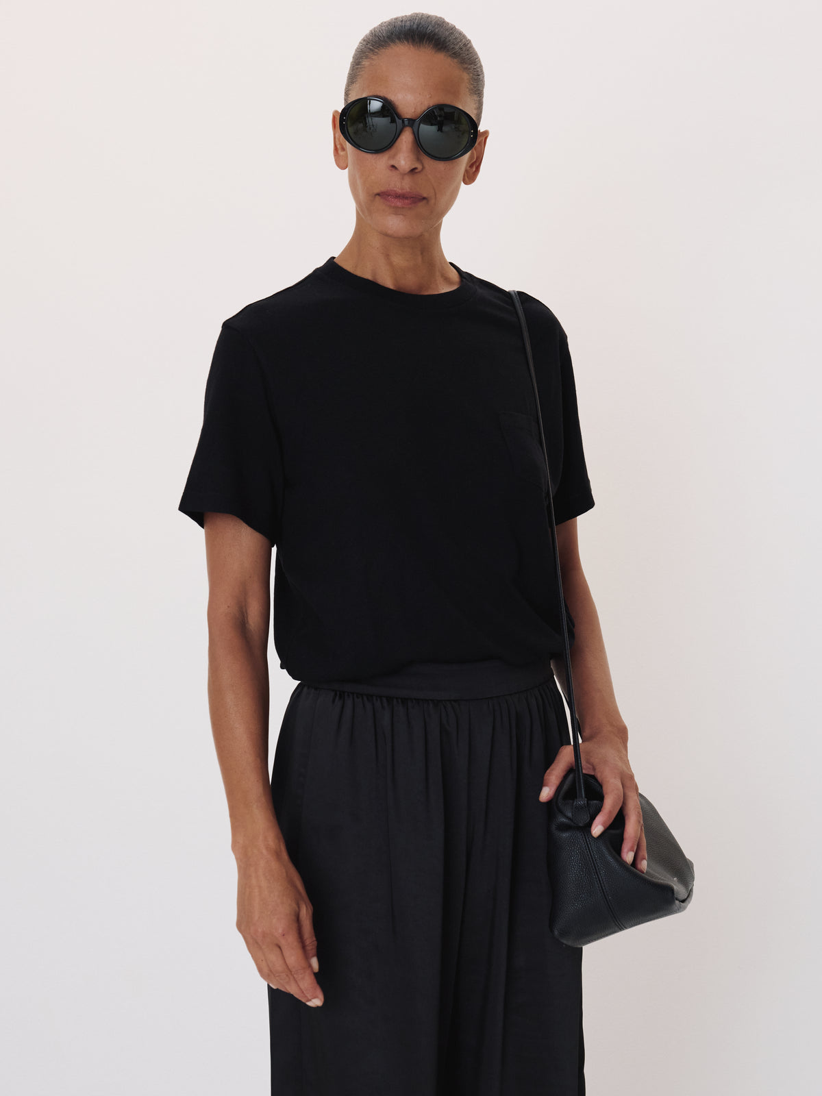 Wool Blend Pocket Top (Black)