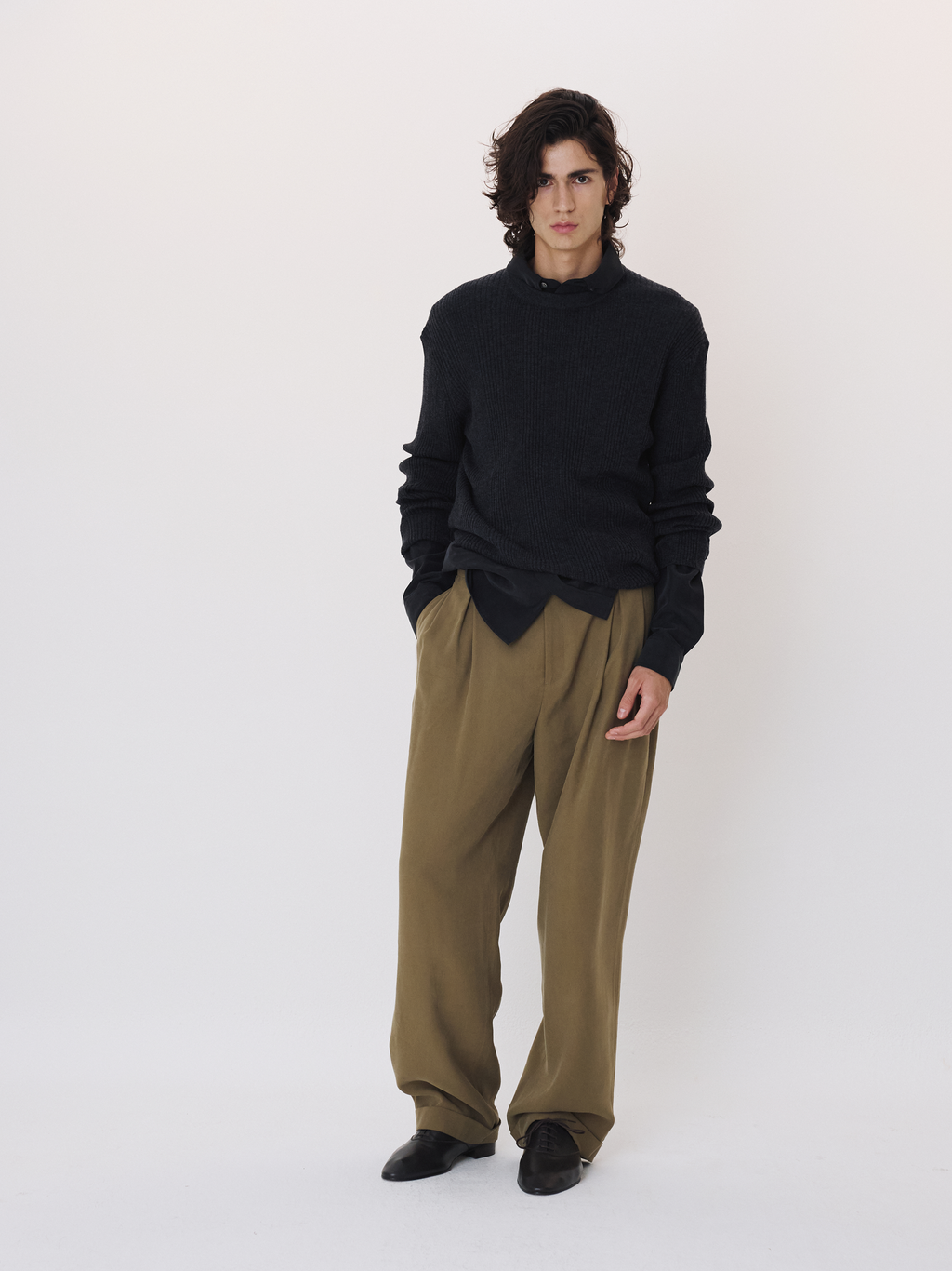 Ribbed Knit Top (Black)