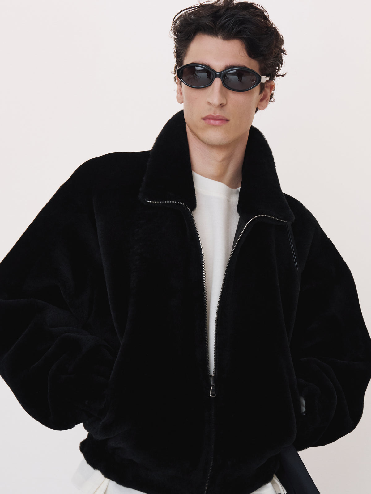 Reversible Fur Jumper (Black)